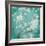 White Cherry Blossoms I on Blue Aged No Bird-Danhui Nai-Framed Premium Giclee Print