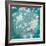 White Cherry Blossoms I on Teal Aged no Bird-Danhui Nai-Framed Art Print