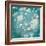 White Cherry Blossoms I on Teal Aged no Bird-Danhui Nai-Framed Premium Giclee Print