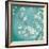 White Cherry Blossoms II on Blue Aged No Bird-Danhui Nai-Framed Premium Giclee Print