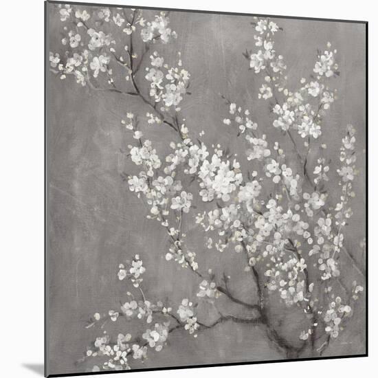 White Cherry Blossoms II on Grey Crop-Danhui Nai-Mounted Art Print