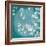 White Cherry Blossoms II on Teal Aged no Bird-Danhui Nai-Framed Premium Giclee Print