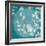 White Cherry Blossoms II on Teal Aged no Bird-Danhui Nai-Framed Premium Giclee Print