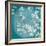 White Cherry Blossoms II on Teal Aged no Bird-Danhui Nai-Framed Premium Giclee Print