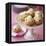 White Chocolate Muffins on Cake Stand-Michael Paul-Framed Stretched Canvas