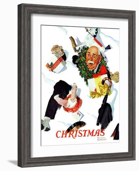 "White Christmas", December 25,1937-Norman Rockwell-Framed Giclee Print