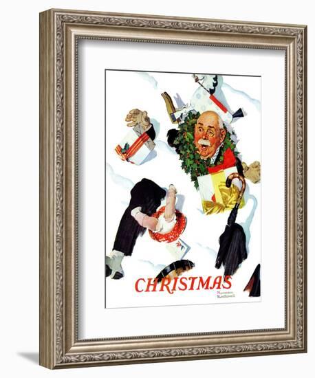 "White Christmas", December 25,1937-Norman Rockwell-Framed Giclee Print