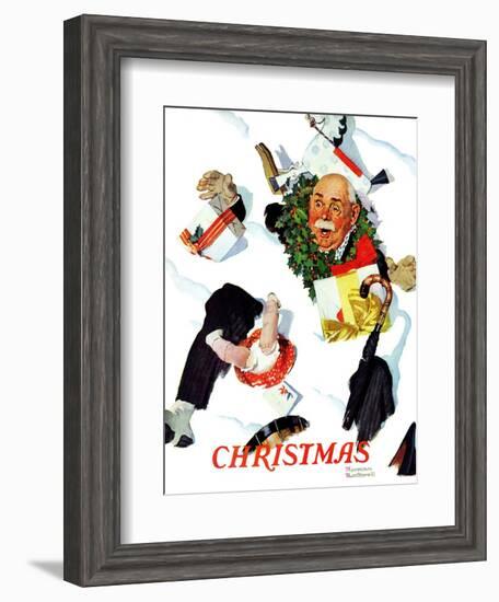 "White Christmas", December 25,1937-Norman Rockwell-Framed Giclee Print