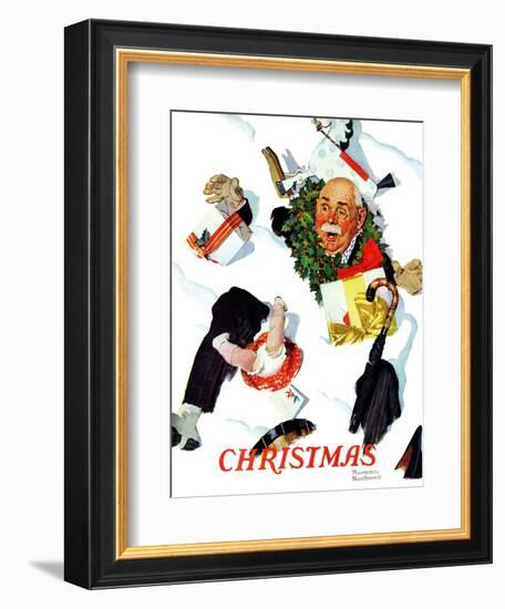"White Christmas", December 25,1937-Norman Rockwell-Framed Giclee Print