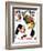 "White Christmas" Saturday Evening Post Cover, December 25,1937-Norman Rockwell-Framed Giclee Print