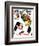 "White Christmas" Saturday Evening Post Cover, December 25,1937-Norman Rockwell-Framed Giclee Print