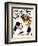 "White Christmas" Saturday Evening Post Cover, December 25,1937-Norman Rockwell-Framed Giclee Print