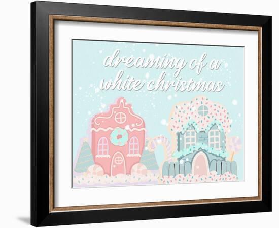 White Christmas Village-Kimberly Allen-Framed Art Print