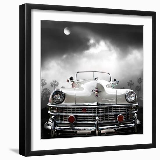 White Chrysler-LARRY BUTTERWORTH-Framed Giclee Print