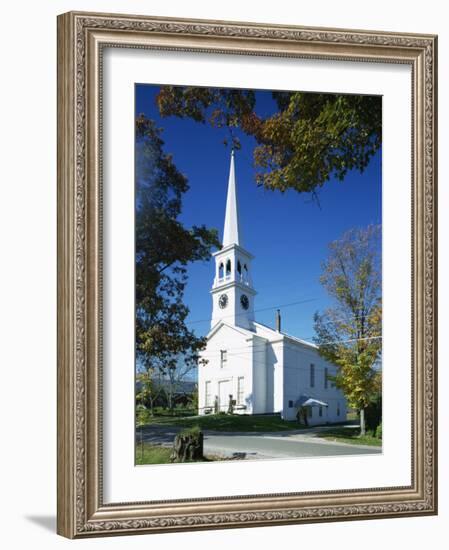 White Church at Peacham in Vermont, New England, United States of America, North America-null-Framed Photographic Print