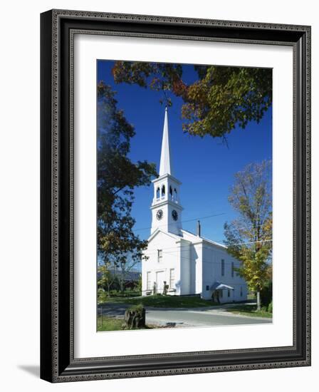 White Church at Peacham in Vermont, New England, United States of America, North America-null-Framed Photographic Print