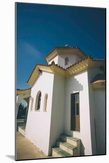 White Church in Greece-Clive Nolan-Mounted Photographic Print