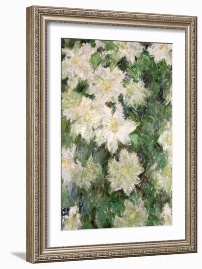 White Clematis, 1887-Claude Monet-Framed Giclee Print