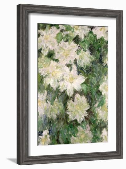 White Clematis, 1887-Claude Monet-Framed Giclee Print