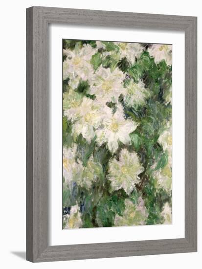 White Clematis, 1887-Claude Monet-Framed Giclee Print