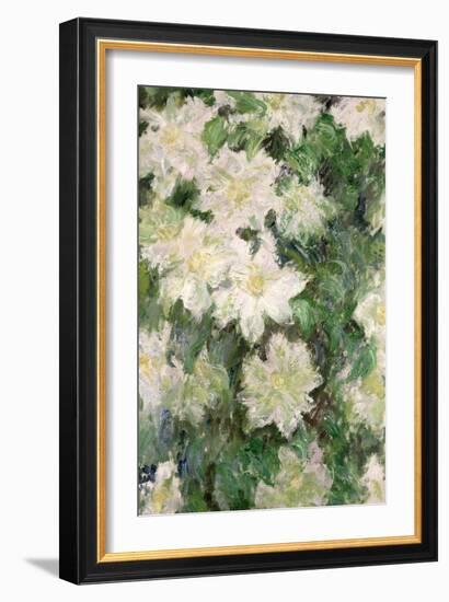 White Clematis, 1887-Claude Monet-Framed Giclee Print