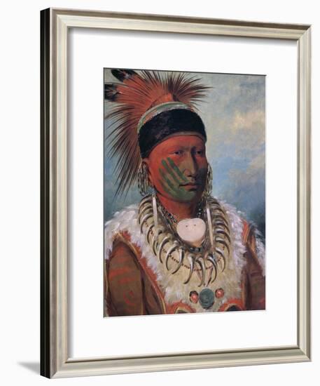 White Cloud, Chief of the Iowas-George Catlin-Framed Giclee Print