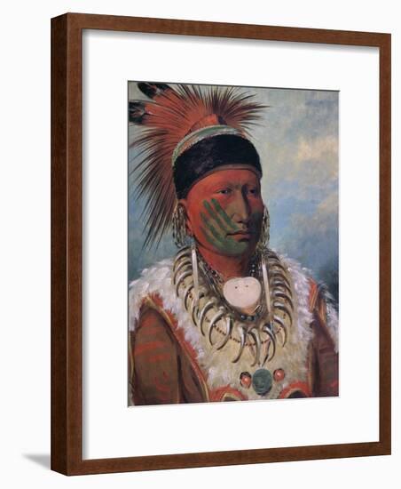 White Cloud, Chief of the Iowas-George Catlin-Framed Giclee Print