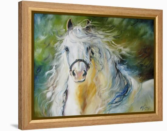 White Cloud the Andlusian Stallion-Marcia Baldwin-Framed Stretched Canvas