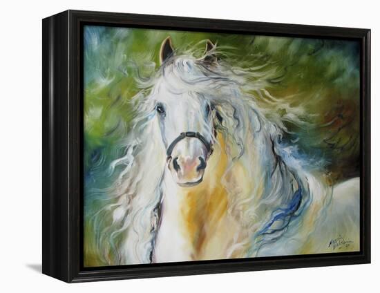 White Cloud the Andlusian Stallion-Marcia Baldwin-Framed Stretched Canvas