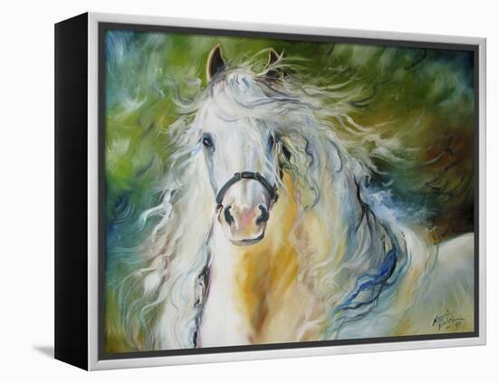 White Cloud the Andlusian Stallion-Marcia Baldwin-Framed Stretched Canvas