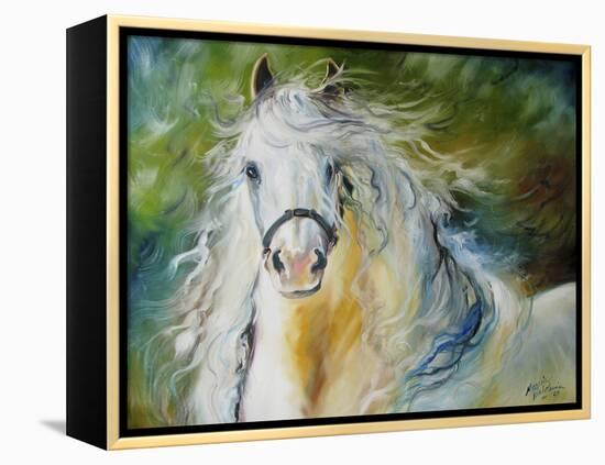 White Cloud the Andlusian Stallion-Marcia Baldwin-Framed Stretched Canvas