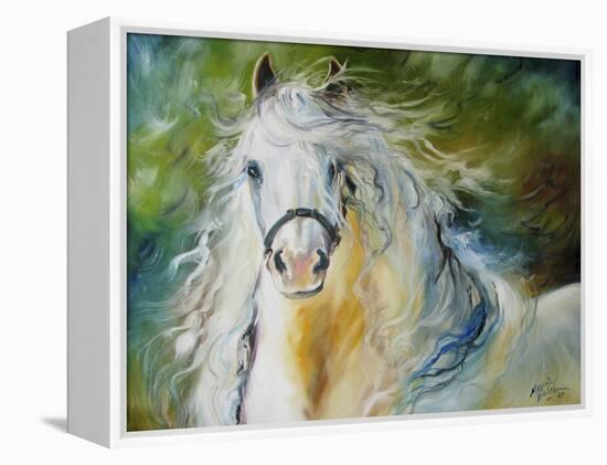 White Cloud the Andlusian Stallion-Marcia Baldwin-Framed Stretched Canvas