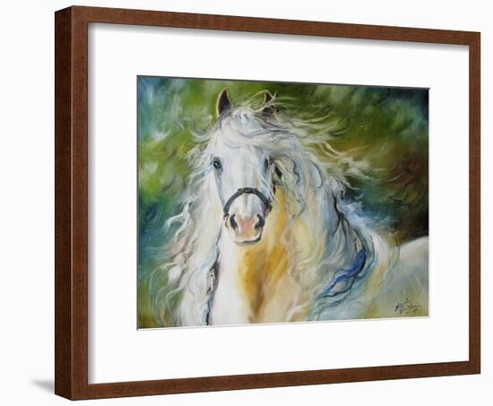 White Cloud the Andlusian Stallion-Marcia Baldwin-Framed Premium Giclee Print