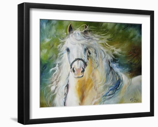 White Cloud the Andlusian Stallion-Marcia Baldwin-Framed Premium Giclee Print