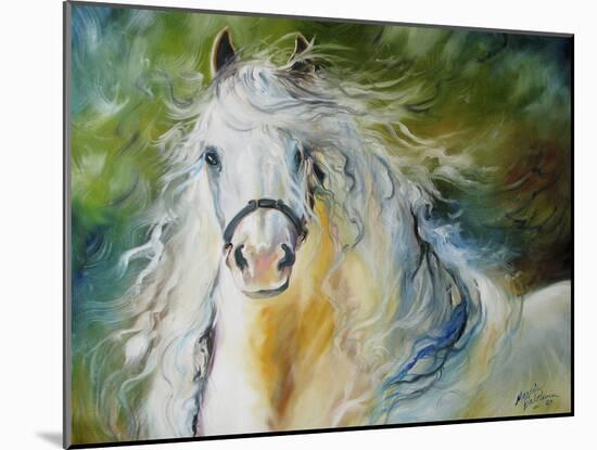 White Cloud the Andlusian Stallion-Marcia Baldwin-Mounted Art Print