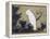 White Cockatoo on a Pine Branch-Ito Jakuchu-Framed Premier Image Canvas