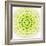 White Concentric Flower Center: Mandala Kaleidoscopic Design-tr3gi-Framed Art Print