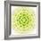 White Concentric Flower Center: Mandala Kaleidoscopic Design-tr3gi-Framed Art Print