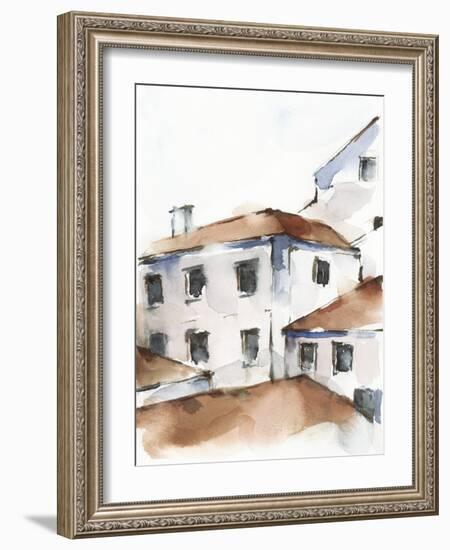 White Cottages III-Ethan Harper-Framed Art Print