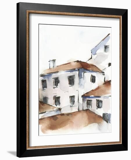 White Cottages III-Ethan Harper-Framed Art Print