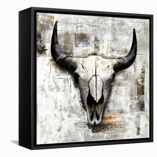 White Cowskull-null-Framed Stretched Canvas