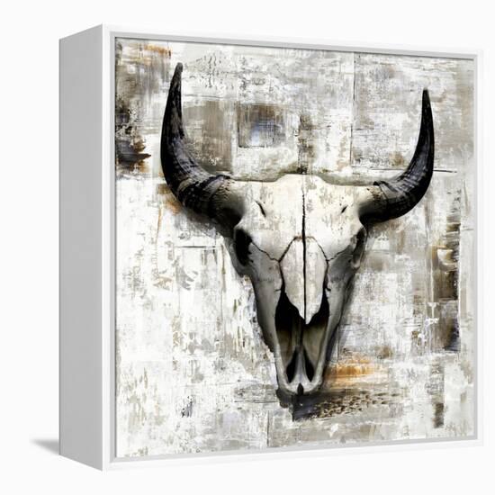 White Cowskull-null-Framed Stretched Canvas