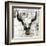 White Cowskull-null-Framed Art Print