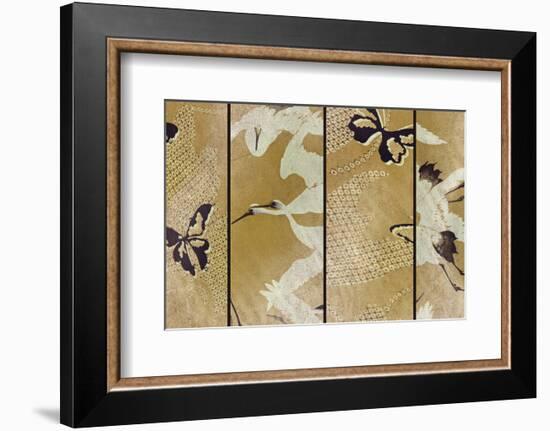 White Crane Screen-Fai Ryble-Framed Art Print