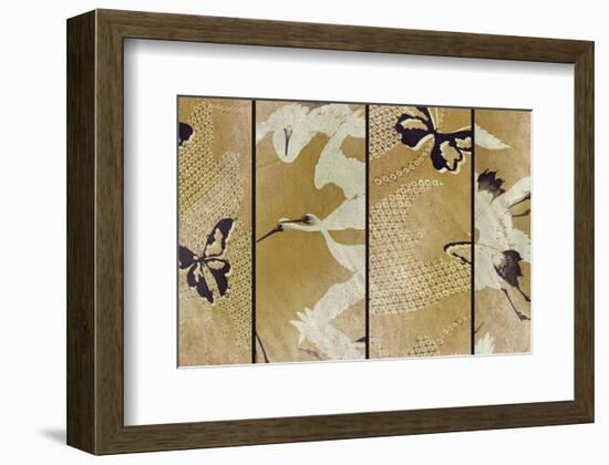 White Crane Screen-Fai Ryble-Framed Art Print