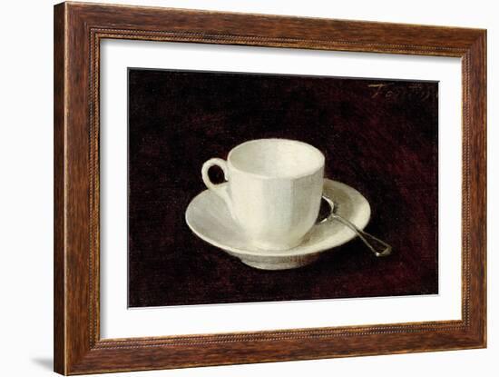 White Cup and Saucer, 1864-Henri Fantin-Latour-Framed Giclee Print