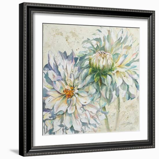 White Dahlias I-Patricia Pinto-Framed Premium Giclee Print