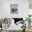 White Dairy Cow, Iceland-null-Framed Photographic Print displayed on a wall