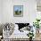 White Dairy Cow, Iceland-null-Framed Photographic Print displayed on a wall