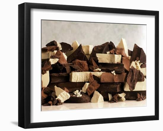 White, Dark and Milk Chocolate Pieces-Tom Eckerle-Framed Photographic Print